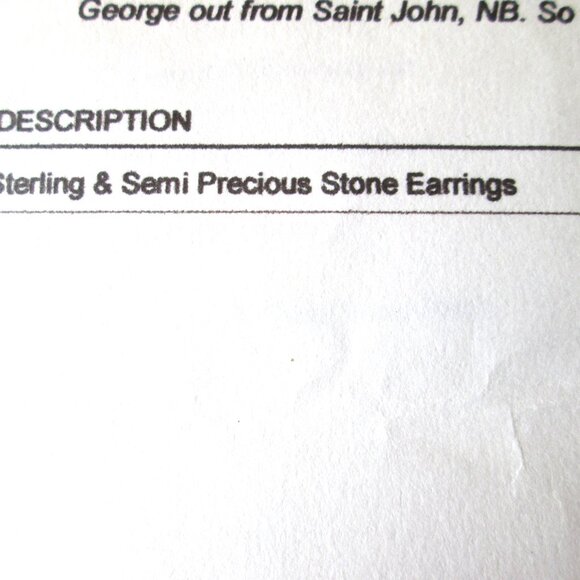 Sterling Silver pierced earrings with precious stones - Picture 5 of 5